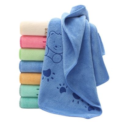 Toalha facial de fibra microfibra de desenho animado cabeça de coelho absorvente suave espessante