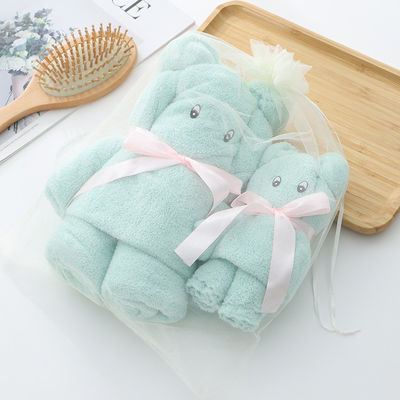 Como mostrado Luxo Toalha de Urso Banho toalha densidade coral veludo conjunto absorvente doce presente macio