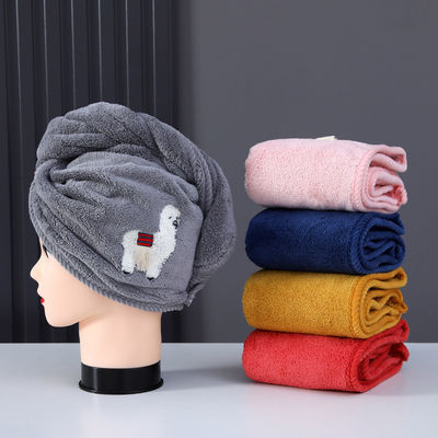 Chapéu de chuveiro unisex toalha de cabelo seco de espessamento personalizado chapéu de banho elástico para sustentável