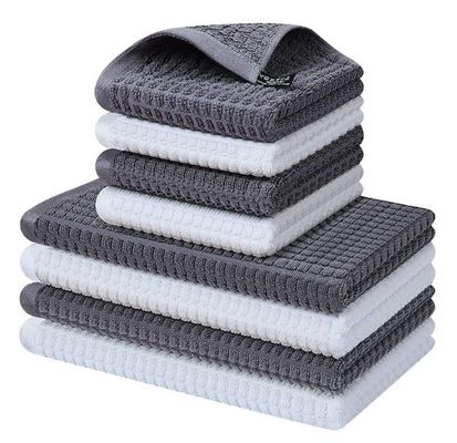 Toalha Quadrada de Waffle para Lavar a louça Macia Não Adesiva Sem Perda de Cor Toalha para Cabelo de Abacaxi