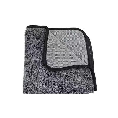 Toalha de torção espessada de camada dupla de 1200gm para limpeza de carros de microfibra automotiva
