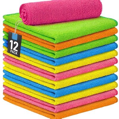Roupas de lavagem de microfibras absorventes e moles Pacote personalizado Logotipo Forma retangular