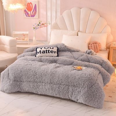 Casa têxtil Quilto de colchão Plush Mink Veludo Espessado Caloroso Linho de Cordeiro Quilto para Inverno