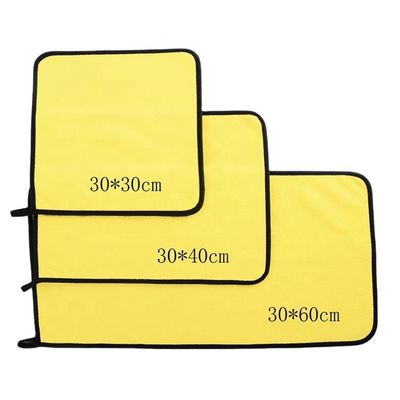 Toalha de microfibra super absorvente para secagem de automóveis 30*40 500g Roupas de remoção de maquiagem