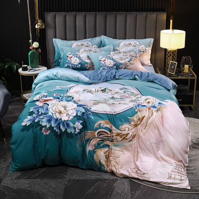 Modas de lençóis de cama lavados Tencel Conjunto de roupa de cama Conjunto de roupa de cama Eco-friendly e suave sensação de mão
