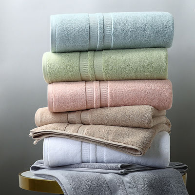 Conjunto de toalhas de banho de alta absorção luxuoso padrão de riscas espessadas com design em quadrado