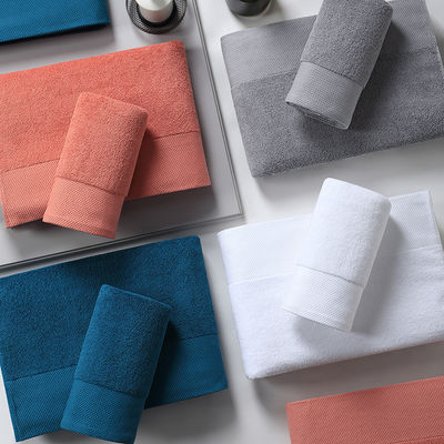 Super Absorvente Custom espessa Soft Banheiro Toalha de Banho Conjunto Tecido Poliéster / Algodão