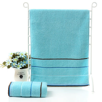 Toalha de banho em filé de cetim listrado Jacquard Material de algodão puro para clientes de todas as idades
