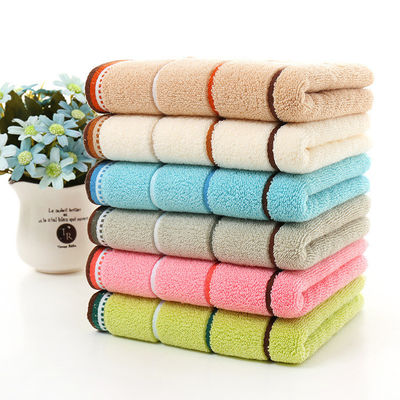 Toalha de banho em filé de cetim listrado Jacquard Material de algodão puro para clientes de todas as idades