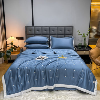 Hospital tamanho personalizado bordado Tencel quatro peças para refrigeração noites de verão