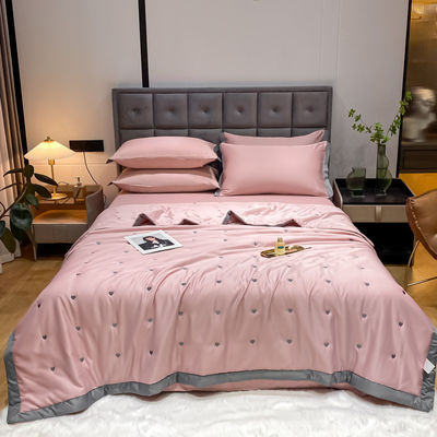 Hospital tamanho personalizado bordado Tencel quatro peças para refrigeração noites de verão
