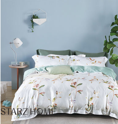 Conjunto de roupa de cama para cobertores impressos com padrão sólido e 300tc de fio