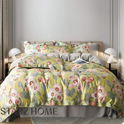 Conjunto de roupa de cama para cobertores impressos com padrão sólido e 300tc de fio
