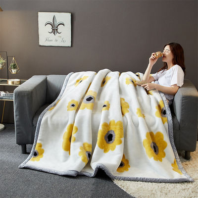 Cama de luxo de todas as estações Cama de luxo Impressa Casa Quarto Fluffy Throw