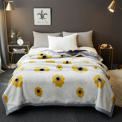 Cama de luxo de todas as estações Cama de luxo Impressa Casa Quarto Fluffy Throw
