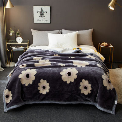 Cama de luxo de todas as estações Cama de luxo Impressa Casa Quarto Fluffy Throw
