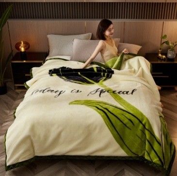 Cama de luxo de todas as estações Cama de luxo Impressa Casa Quarto Fluffy Throw