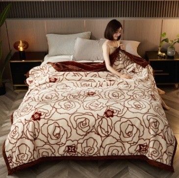 Cama de luxo de todas as estações Cama de luxo Impressa Casa Quarto Fluffy Throw