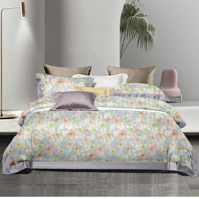 Casa personalizar Impressão Queen King tamanho de algodão cama conjuntos com plantas flores e plantas