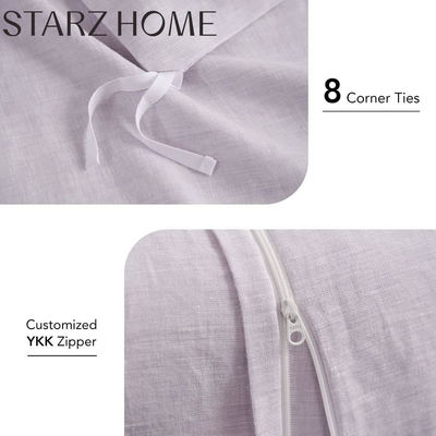 Conjunto de roupa de cama descartável para todas as estações de verão 100% de pano de linho com cobertura elástica e melhor avaliado