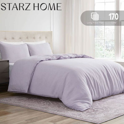 Conjunto de roupa de cama descartável para todas as estações de verão 100% de pano de linho com cobertura elástica e melhor avaliado
