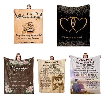 Super suave tamanho personalizado flanel lançar cobertor em estilo de férias decorações impressas