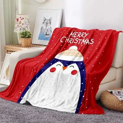 Cor sólida cobertor impresso infantil em flanela para vestir camisola de Natal confortável