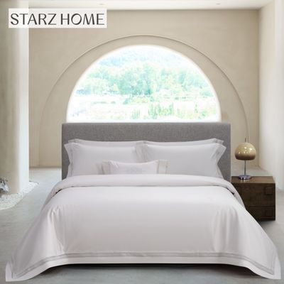 Hotel 3-4kg Jacquard algodão roupa de cama conjunto com 100% algodão almofada caixa e textura macia