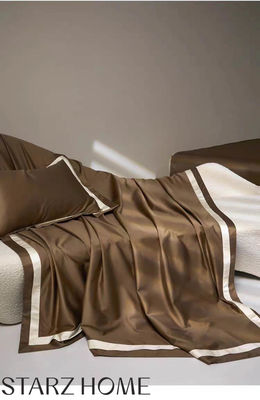 Set de roupa de cama 100% de algodão de tamanho personalizado Cobertura de cobertor e lençol de cama para hotéis de luxo de 5 estrelas