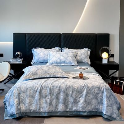 Padrões Nacionais Cores Grau de Resistência de Gelo Set de roupa de cama de seda Lenço de cama para cama de 2,0 m