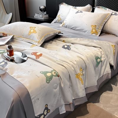 Padrões Nacionais Cores Grau de Resistência de Gelo Set de roupa de cama de seda Lenço de cama para cama de 2,0 m