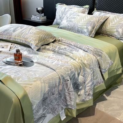 Padrões Nacionais Cores Grau de Resistência de Gelo Set de roupa de cama de seda Lenço de cama para cama de 2,0 m
