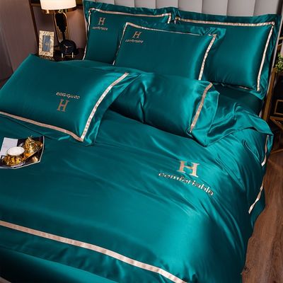 Lençóis de luxo descartáveis lençóis de cama de gelo de seda conjunto para dormir confortável