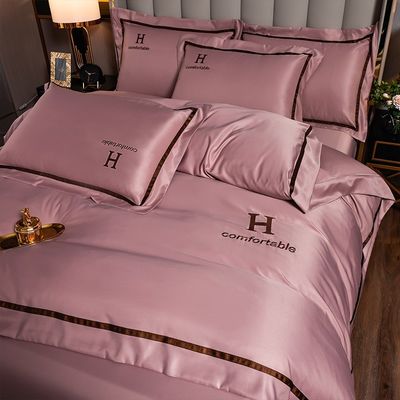 Lençóis de luxo descartáveis lençóis de cama de gelo de seda conjunto para dormir confortável