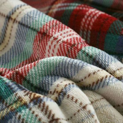Sofá em placas personalizado popular flanel sherpa fleece lançar cobertor para altos padrões
