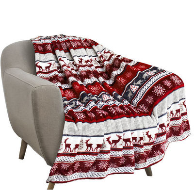 Tecido Super Suave Custom Natal Estilo de Férias Decorações Imprimidas Flanela Lançar Cobertura