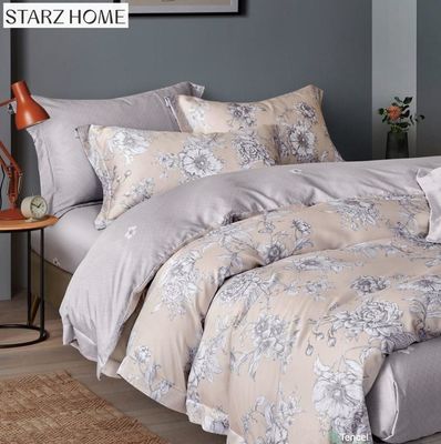 Conjunto de lençóis de algodão 100% impresso Conjunto de lençóis de cama para conforto doméstico