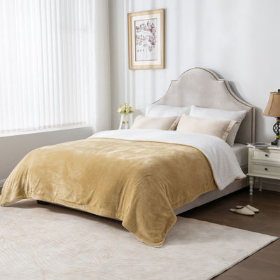 Marinha de flanela leve Velocidade cama estender cobertor acolhedor Plush Microfiber Conforter Set