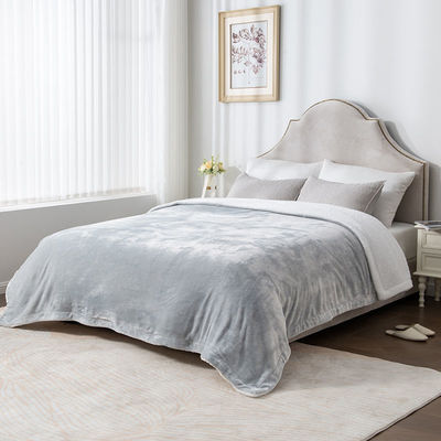 Marinha de flanela leve Velocidade cama estender cobertor acolhedor Plush Microfiber Conforter Set