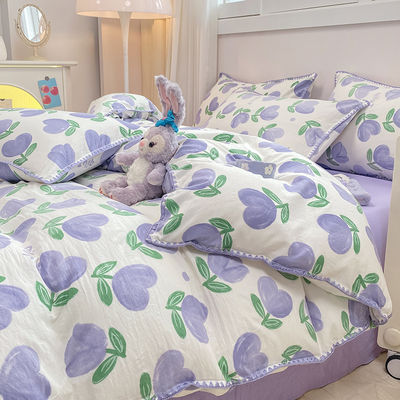 Resistência à cor Grau 4 Conjuntos de roupa de cama de designers para lençóis de cama de tamanho King e conjuntos de cobertores