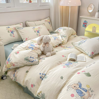 Resistência à cor Grau 4 Conjuntos de roupa de cama de designers para lençóis de cama de tamanho King e conjuntos de cobertores