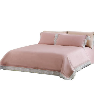 3-4 kg de luxo Satin Silk Set de roupa de cama de hotel com belo padrão Jacquard requintado