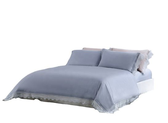 3-4 kg de luxo Satin Silk Set de roupa de cama de hotel com belo padrão Jacquard requintado