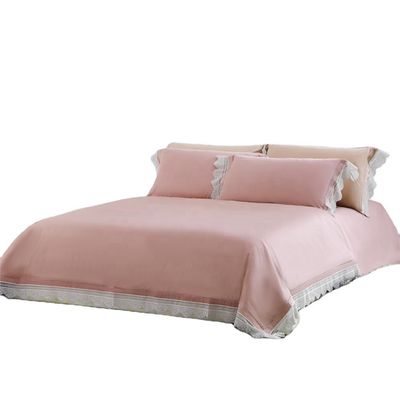 3-4 kg de luxo Satin Silk Set de roupa de cama de hotel com belo padrão Jacquard requintado