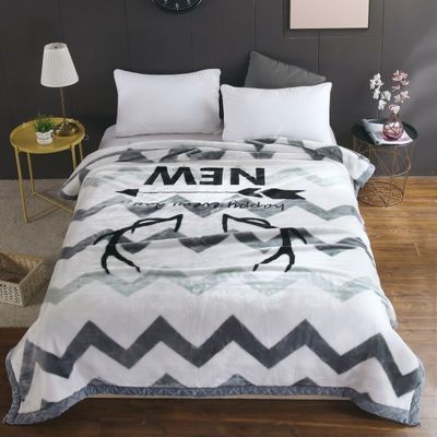Padrão personalizado Luxo 100% Poliéster Raschel Mink Colar com tecido de microfibra