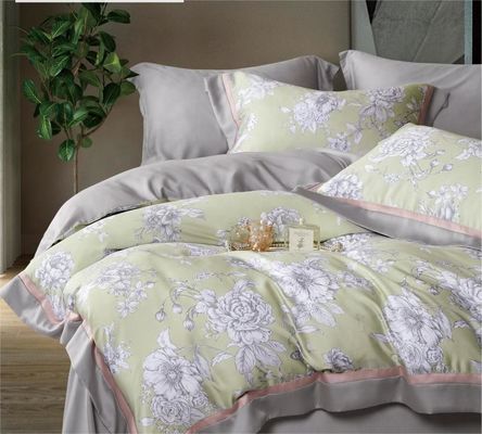 Padrão infinito Tipo 300tc Conta de fios Lençóis de cama em floral Impresso 100% algodão