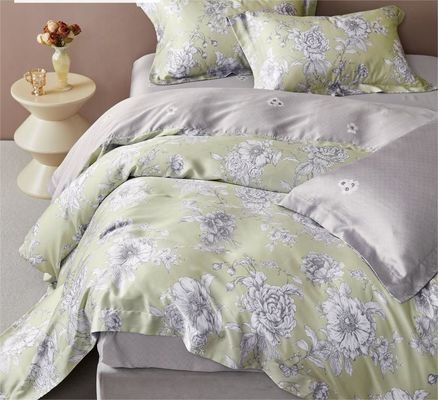 Padrão infinito Tipo 300tc Conta de fios Lençóis de cama em floral Impresso 100% algodão