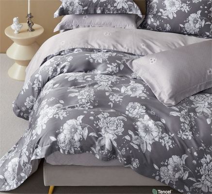 Padrão infinito Tipo 300tc Conta de fios Lençóis de cama em floral Impresso 100% algodão