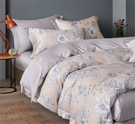 Padrão infinito Tipo 300tc Conta de fios Lençóis de cama em floral Impresso 100% algodão