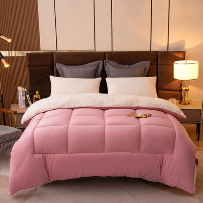 Oeko-Tex Certified Light Pink Solid Comforter Set para Adolescente Cama Gêmea Design Tricotado